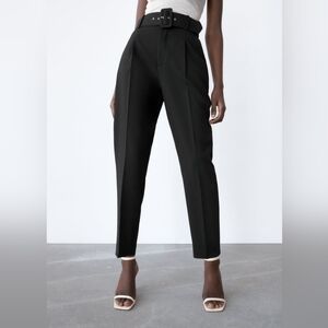 Zara Trousers with Lined Belt